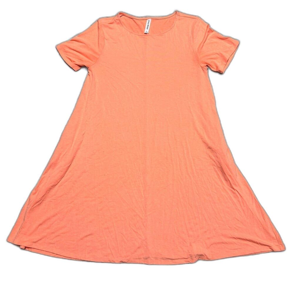 Zenana Premium orange short sleeve dress size large